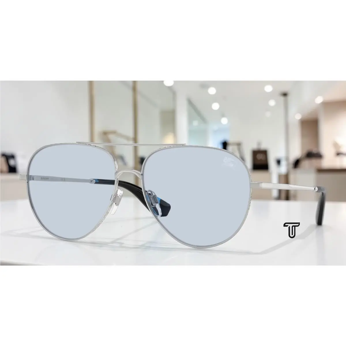 Burberry BE3172 100572 Silver Azure 59 mm Unisex Sunglasses