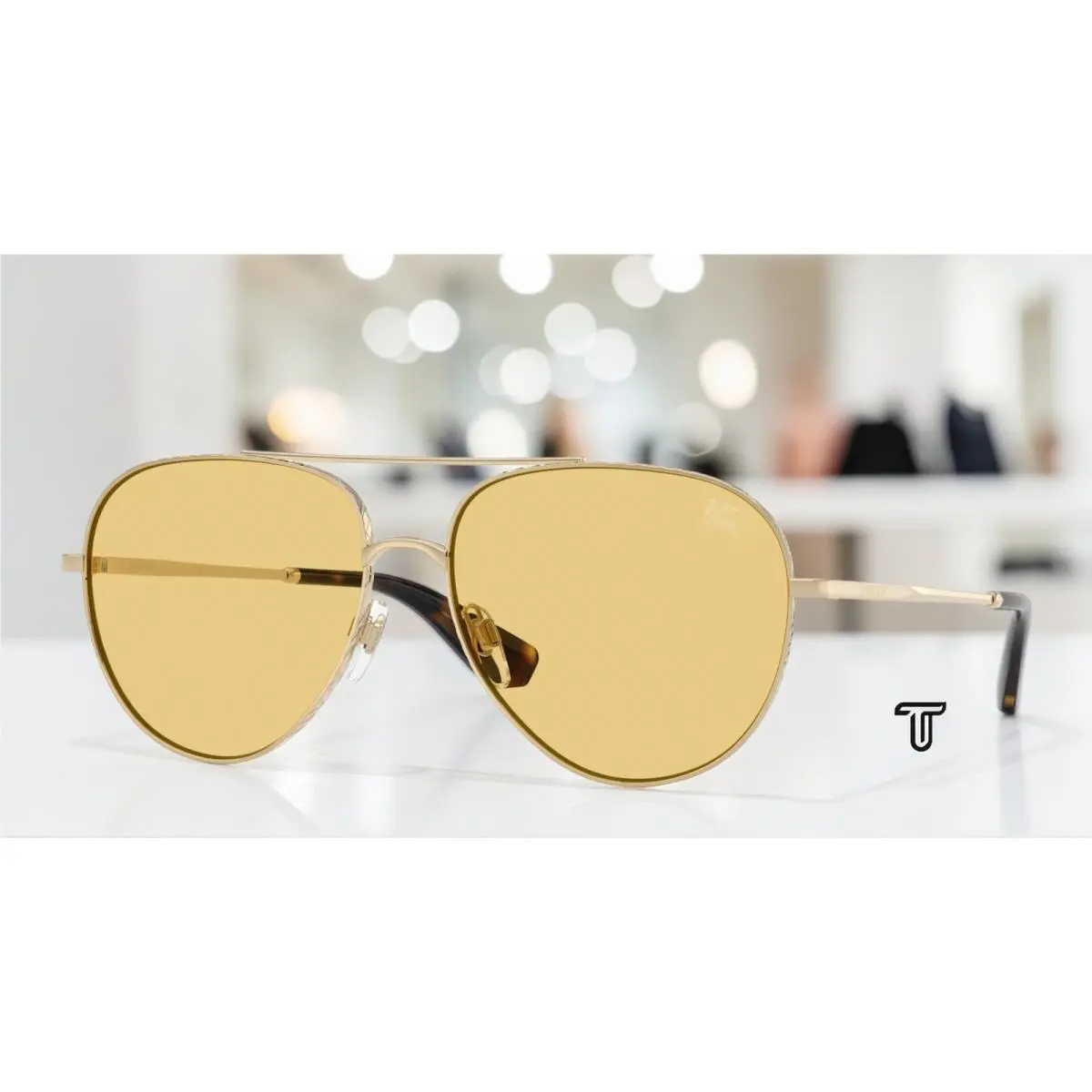 Burberry BE3172 110985 Light Gold Yellow 59 mm Unisex Sunglasses