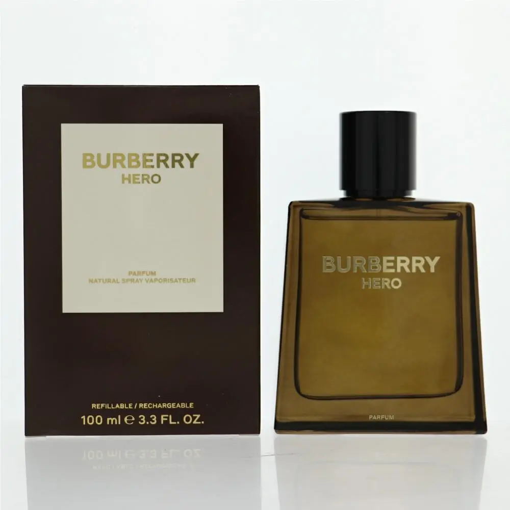 Burberry Hero 3.3 Oz Parfum Spray by Burberry Box For Men