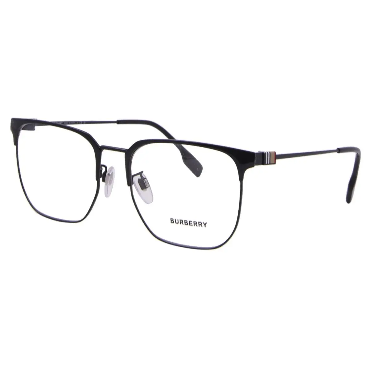 Burberry BE1383D 1001 Eyeglasses Men`s Black Full Rim Square Shape 55mm