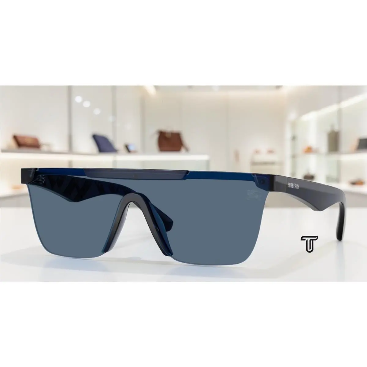 Burberry BE4480D 411080 Blue Dark Blue 41 mm Unisex Sunglasses