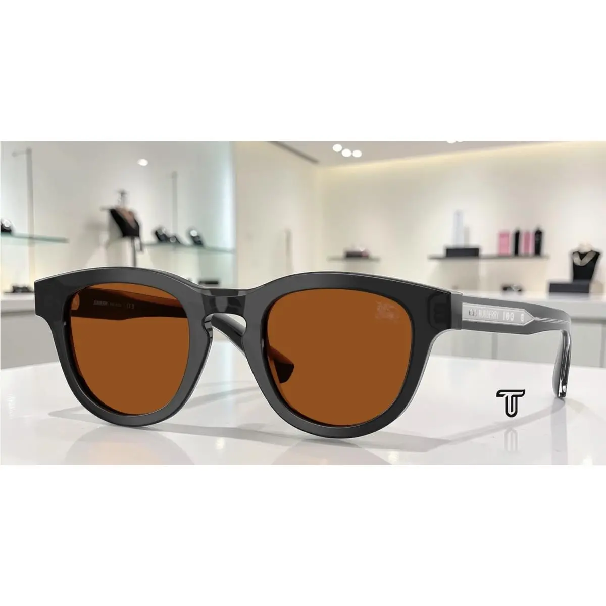 Burberry BE4477F 421173 Grey Dark Brown 48 mm Men`s Sunglasses