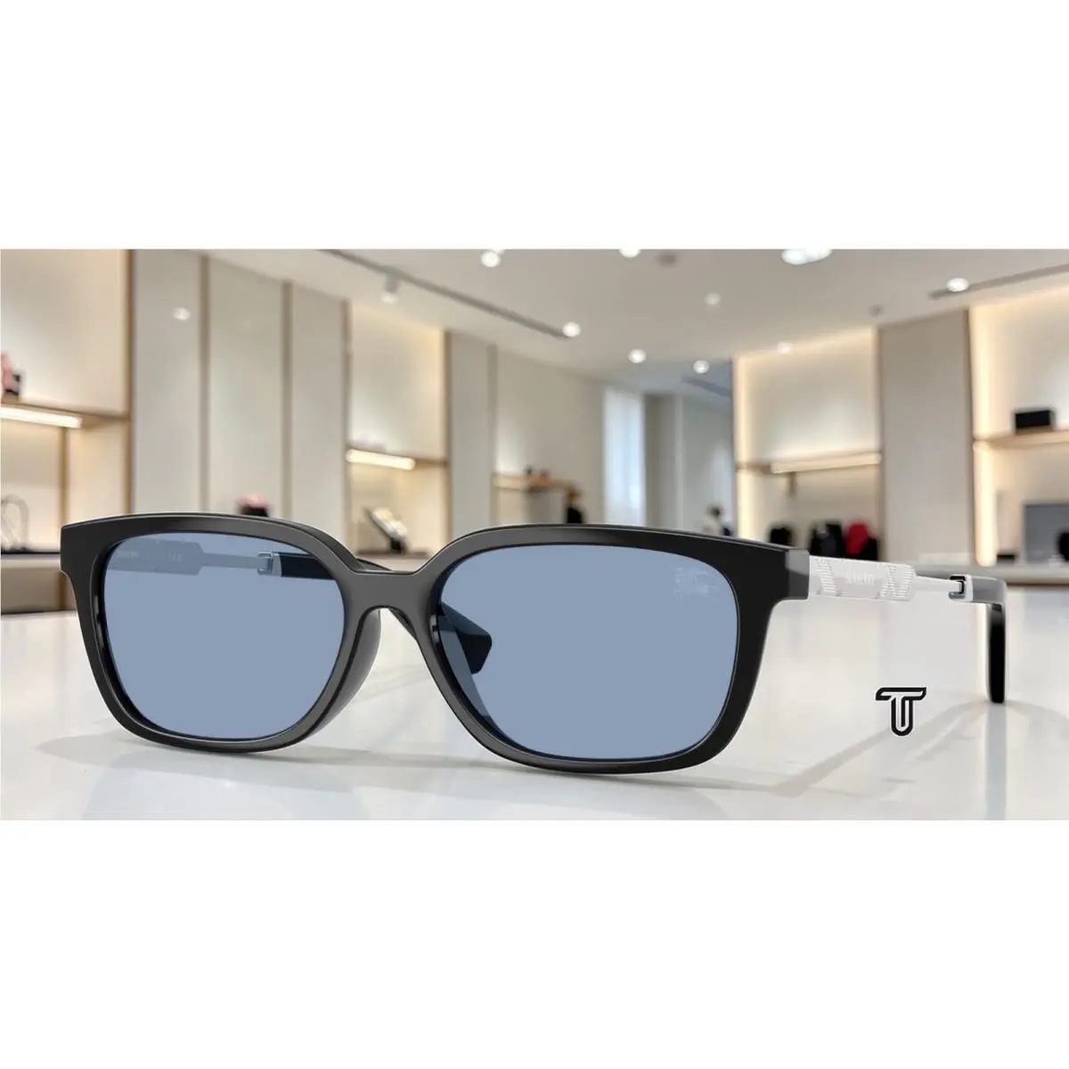 Burberry BE4481D 300172 Black Light Blue 54 mm Women`s Sunglasses
