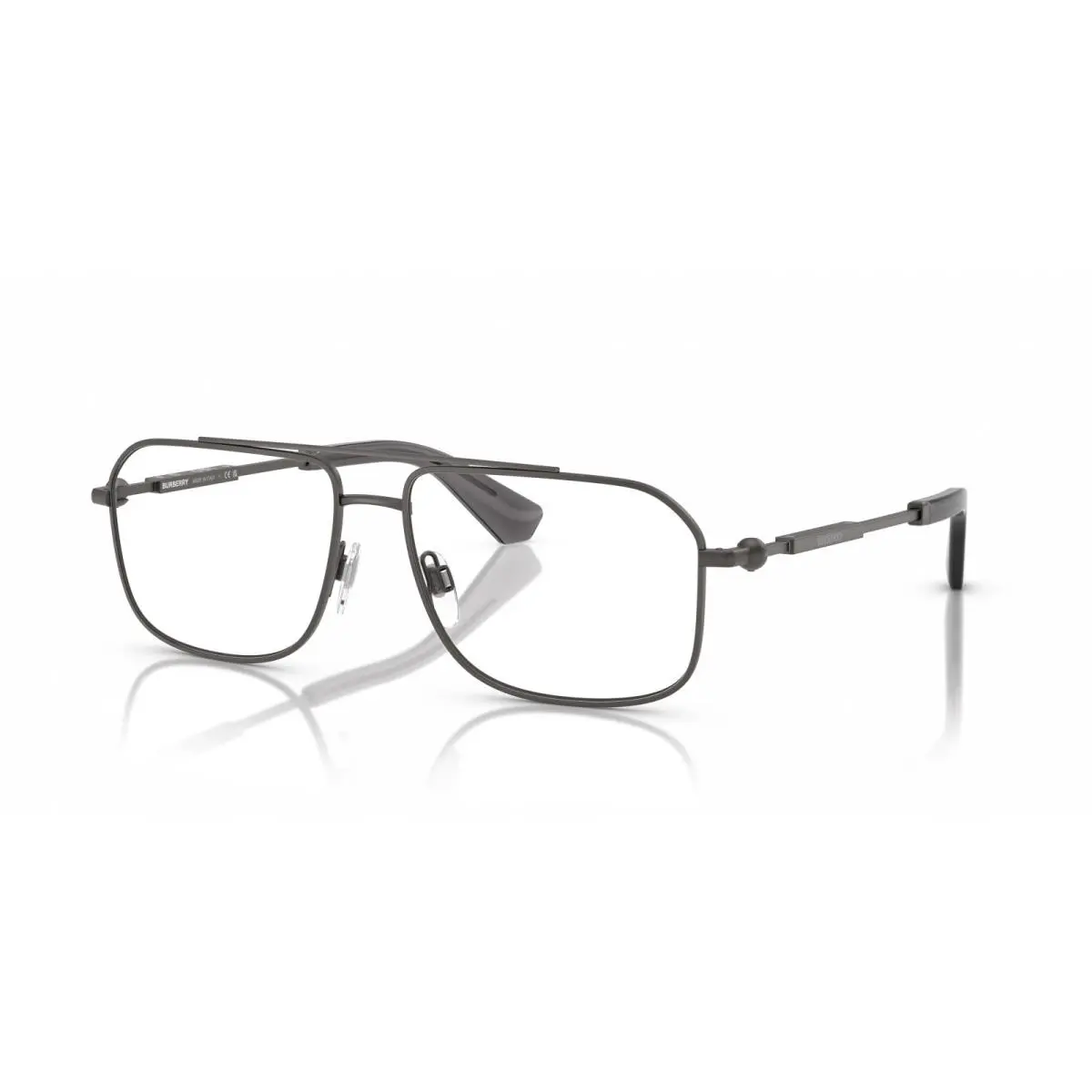 Burberry BE1391 1316 Rectangle Eyeglasses 58mm Grey / Clear Demo Lens