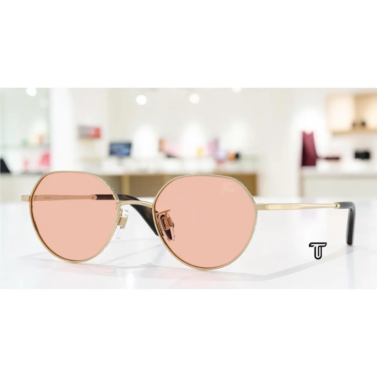 Burberry BE3173D 110984 Light Gold Dark Pink 51 mm Unisex Sunglasses