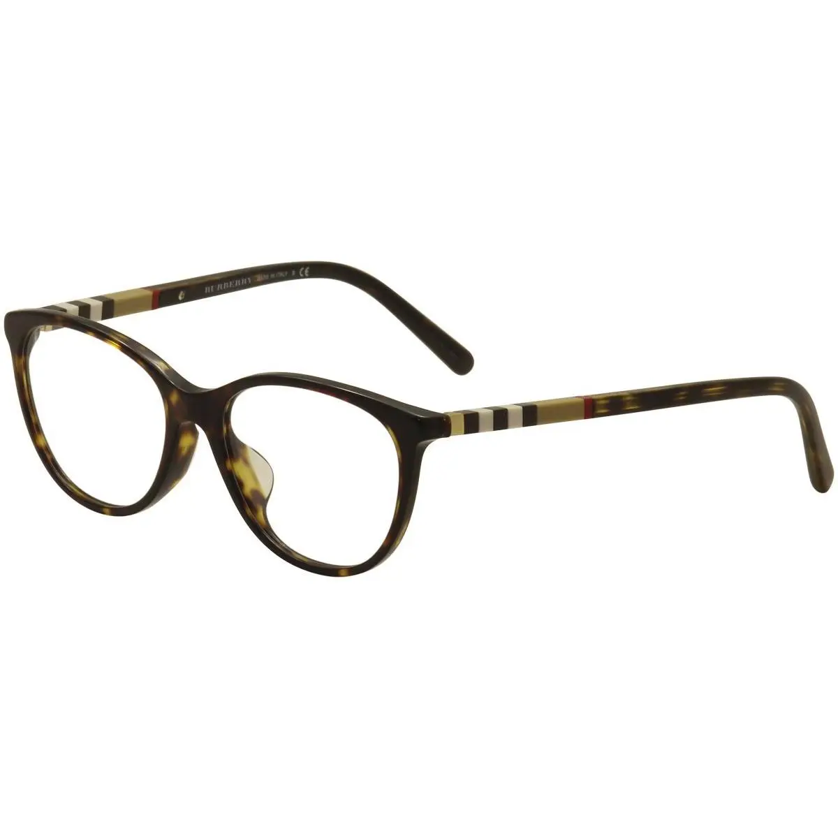 Burberry BE2205 3002 Eyeglasses Frame Women`s Dark Havana Frame Full Rim 52mm