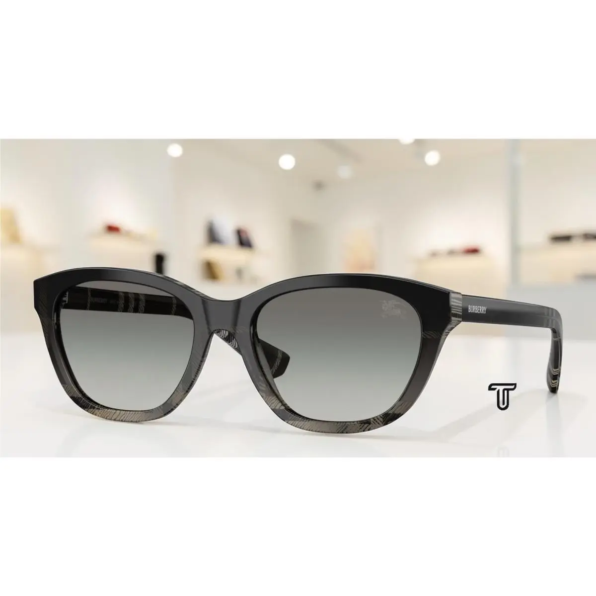 Burberry BE4486 42008G Check Gradient Grey Grey Gradient 54mm Women`s Sunglasses