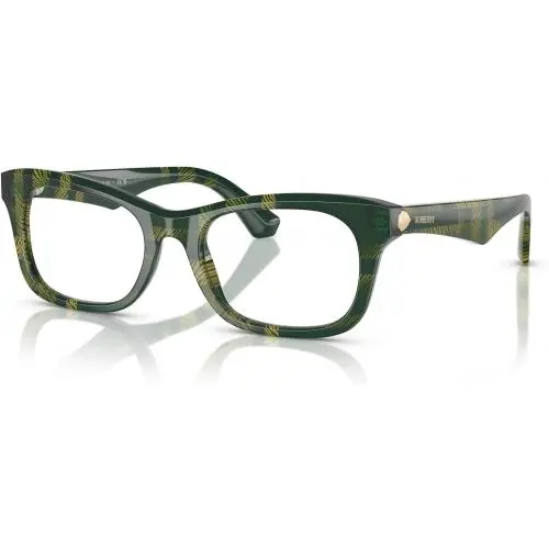 Burberry BE2422 4125 Eyeglasses 52mm Check Green / Clear Demo Lens