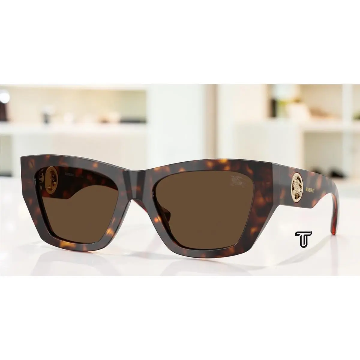 Burberry BE4492 300273 Dark Havana Dark Brown 54 mm Women`s Sunglasses