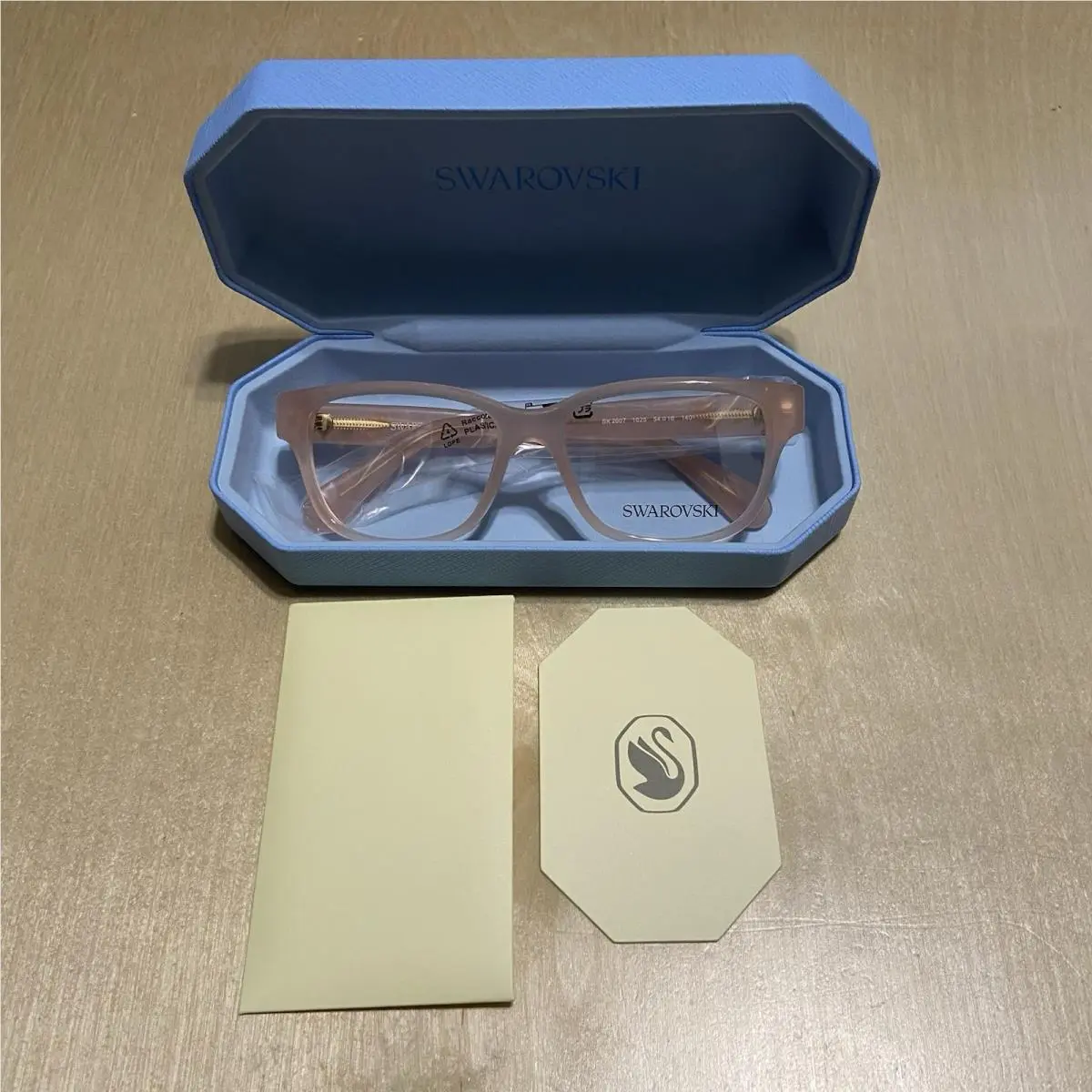 Swarovski Women’s 54 mm Square Eyewear Glasses Frame in Pink SK2007