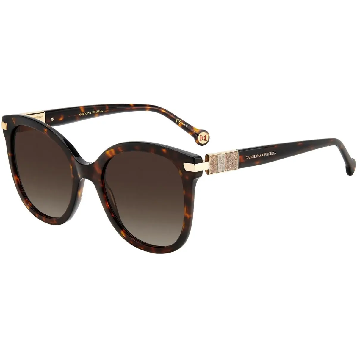 Carolina Herrera Women`s Havana Cat-eye Sunglasses - HER0134S 0086 HA