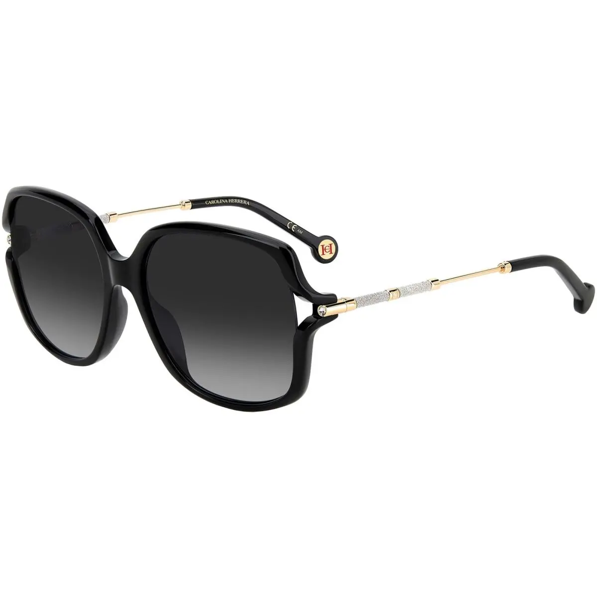 Carolina Herrera Women`s Black Square Butterfly Sunglasses - HER0132GS 0807 9O