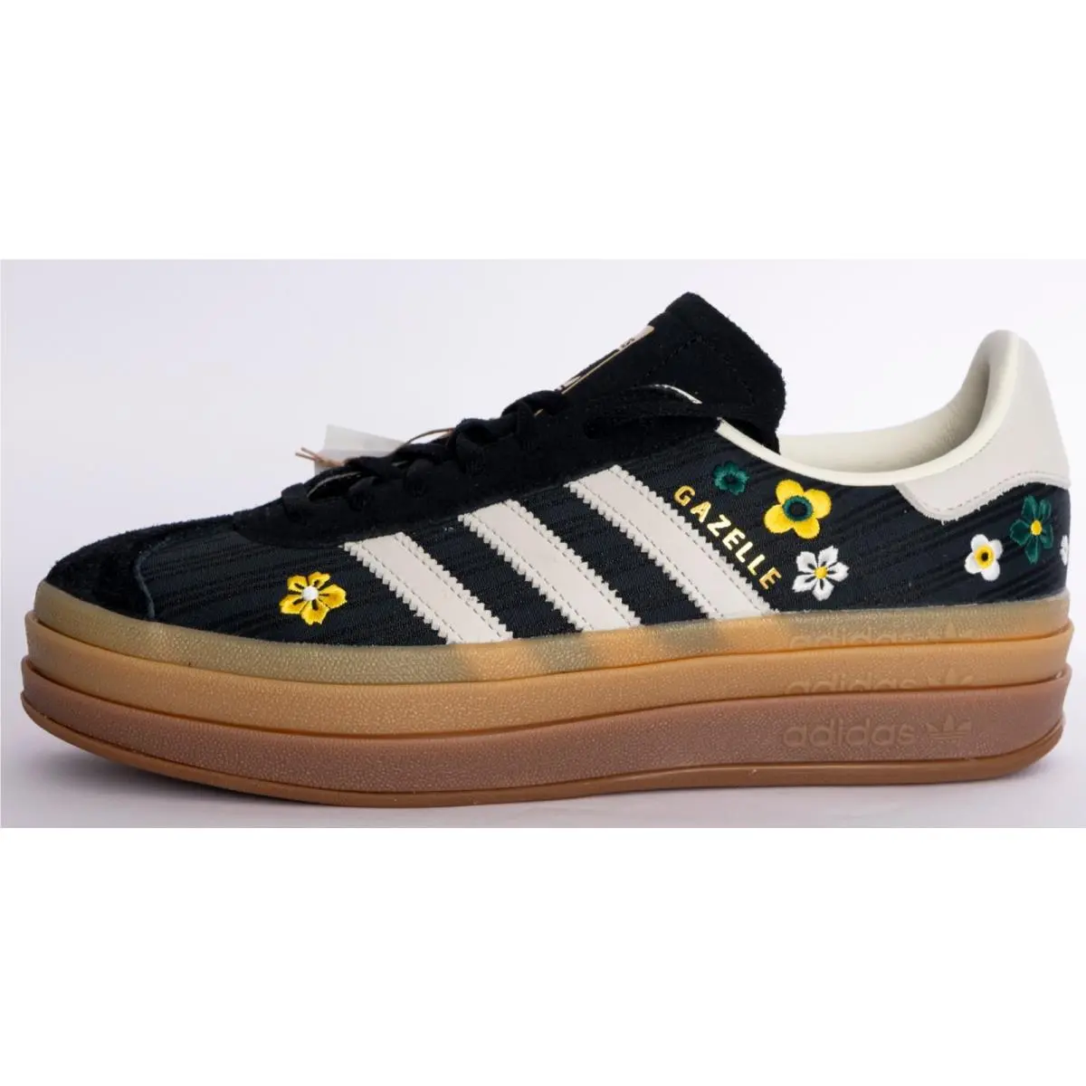 Adidas Gazelle Bold Liberty London Black Off White Yellow IH1922 Women’s US 8.5