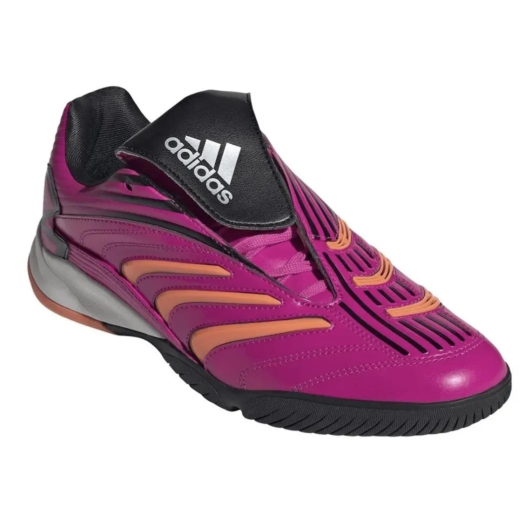 Adidas Predator Sala IH7084 Leather Sneaker Shock Pink Lucid Orange Sz 9 Rare