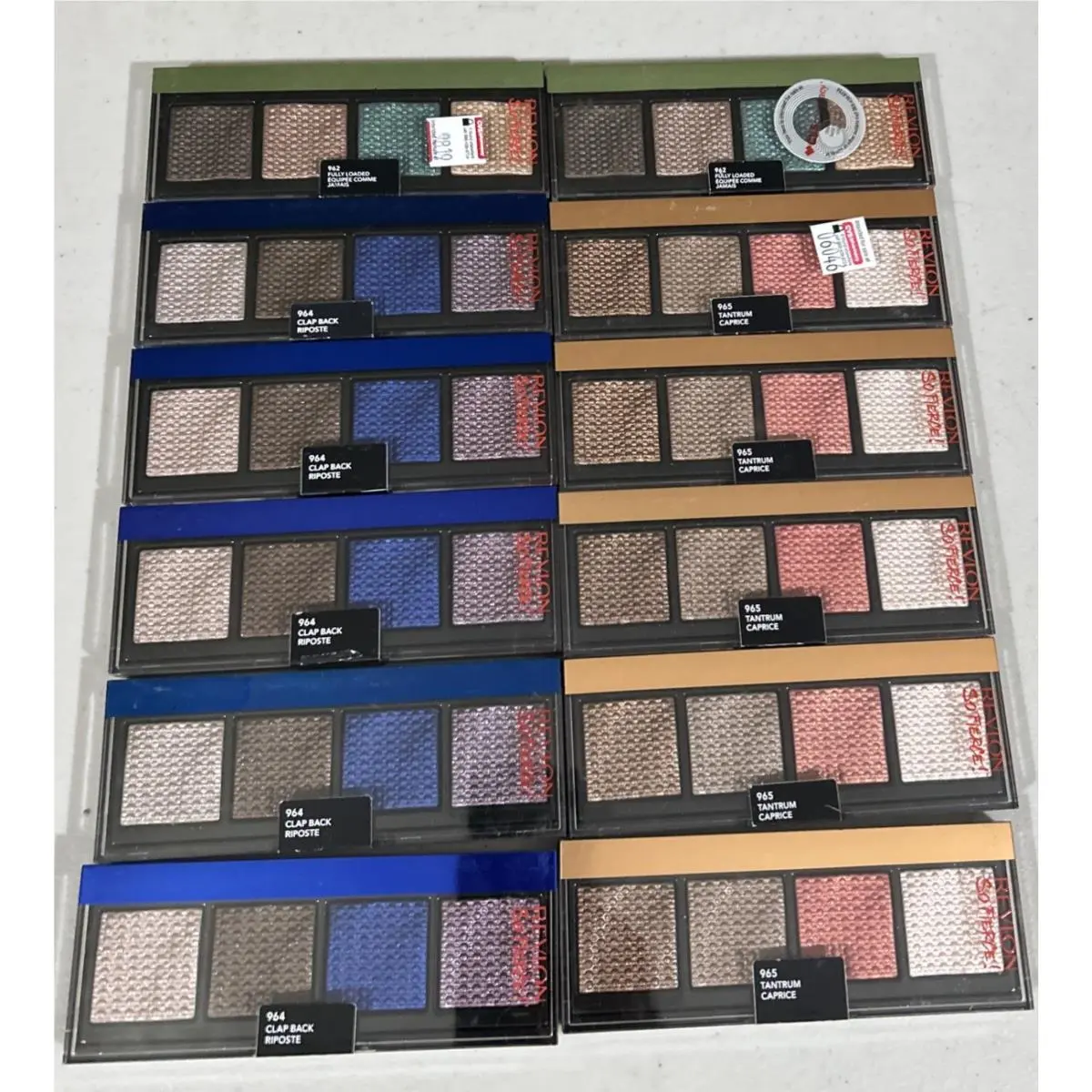 Lot of 12 Revlon So Fierce Prismatic Palettes Fully Loaded Clap Back Tantrum