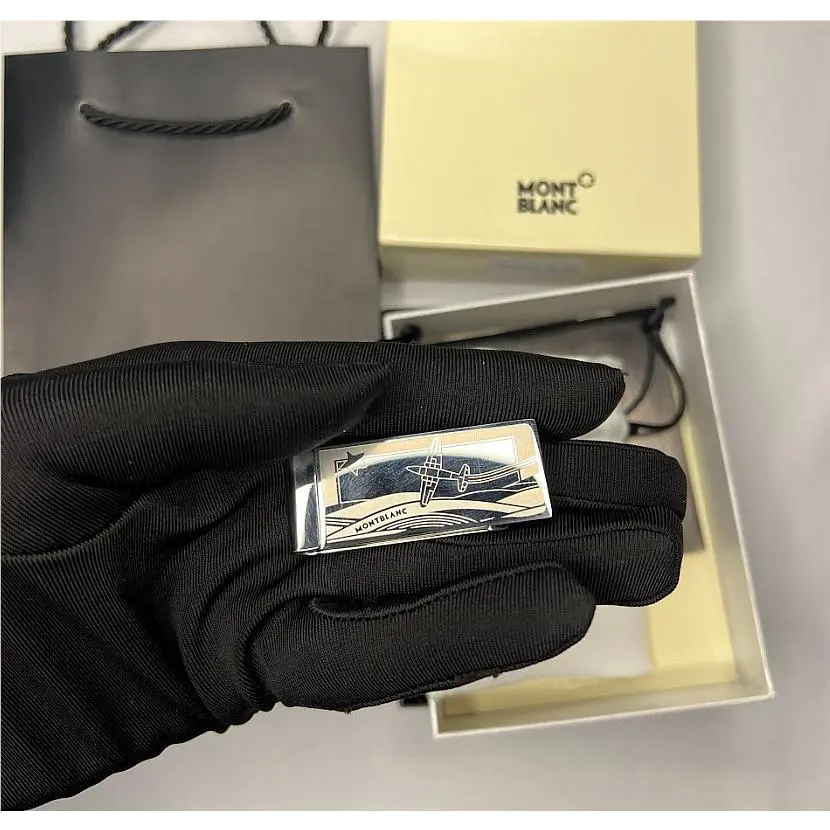 Montblanc Pilot Series Money Clip Stainless Steel Luxury Gift