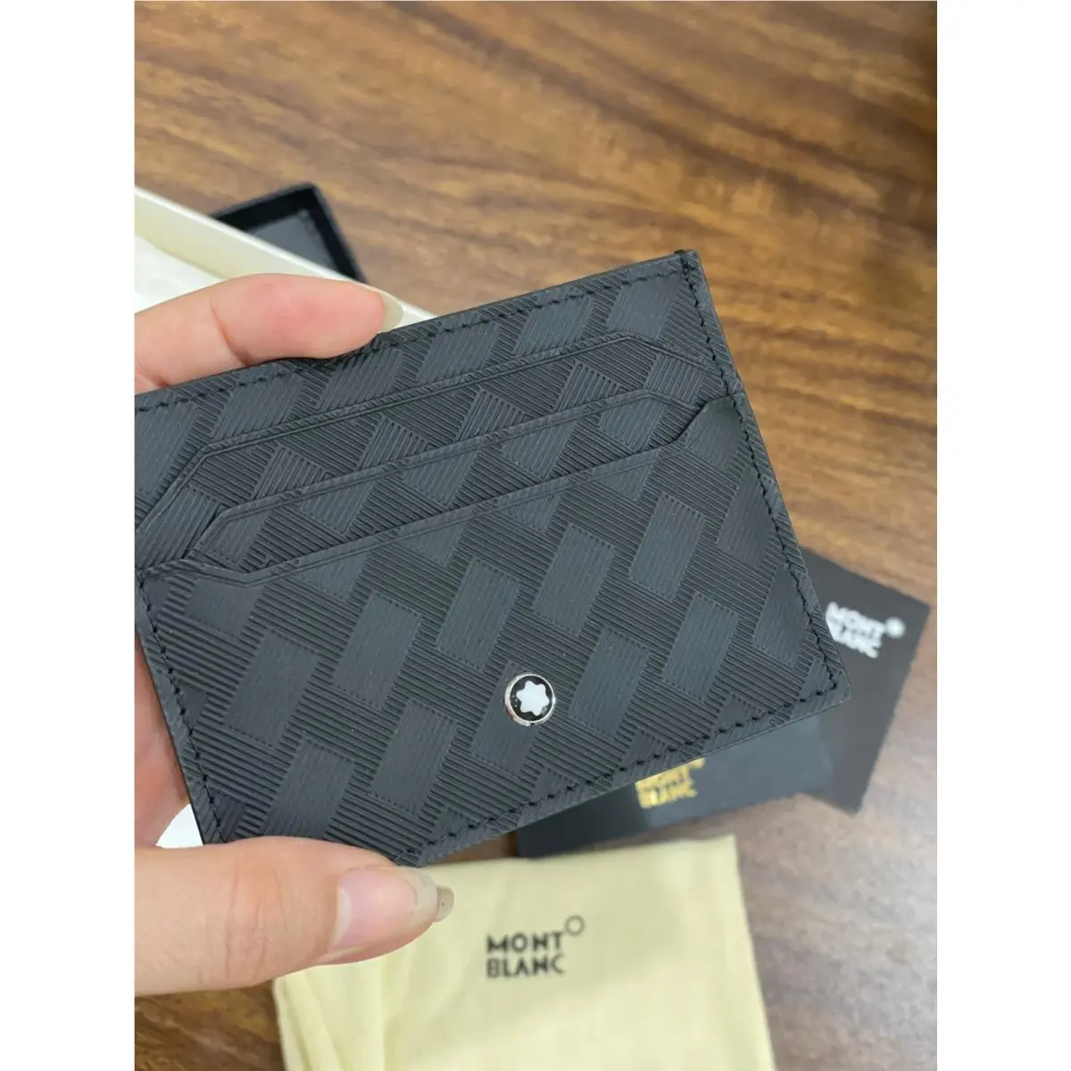 Preorder 2026 Montblanc Meisterstück 6CC Black Leather Card Holder Full Box