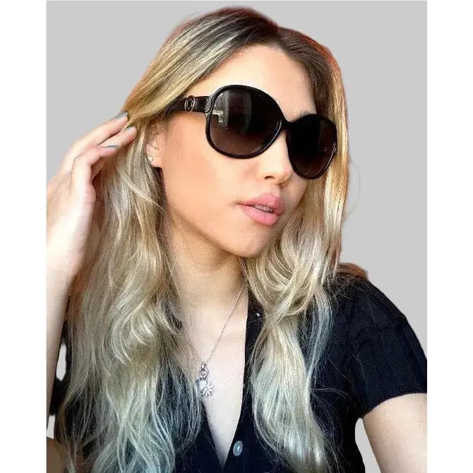 Montblanc 419S 01B 60mm Oversized Black Women`s Sunglasses D