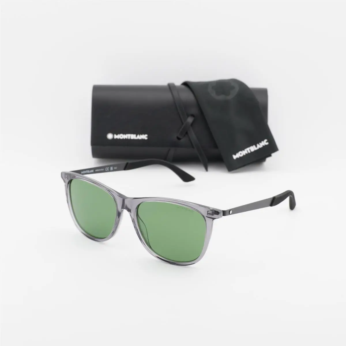 Montblanc MB0330S 002 Grey/black/green 56-17-150 Sunglasses