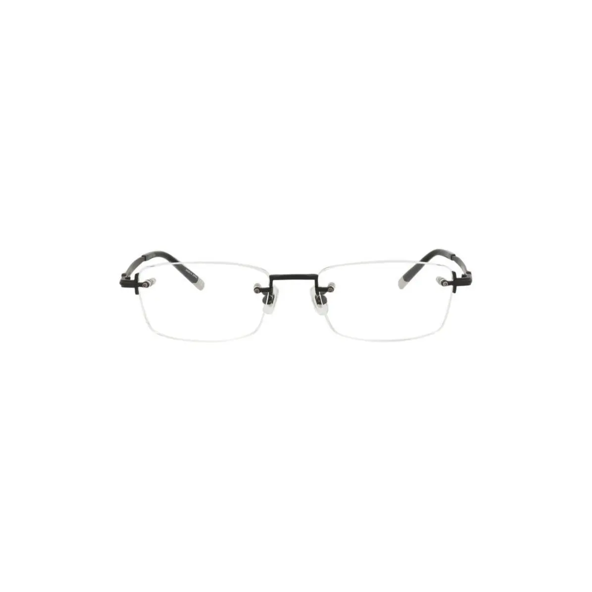 Men 54mm Rimless Rectangular Optical Glasses Black Black by Montblanc
