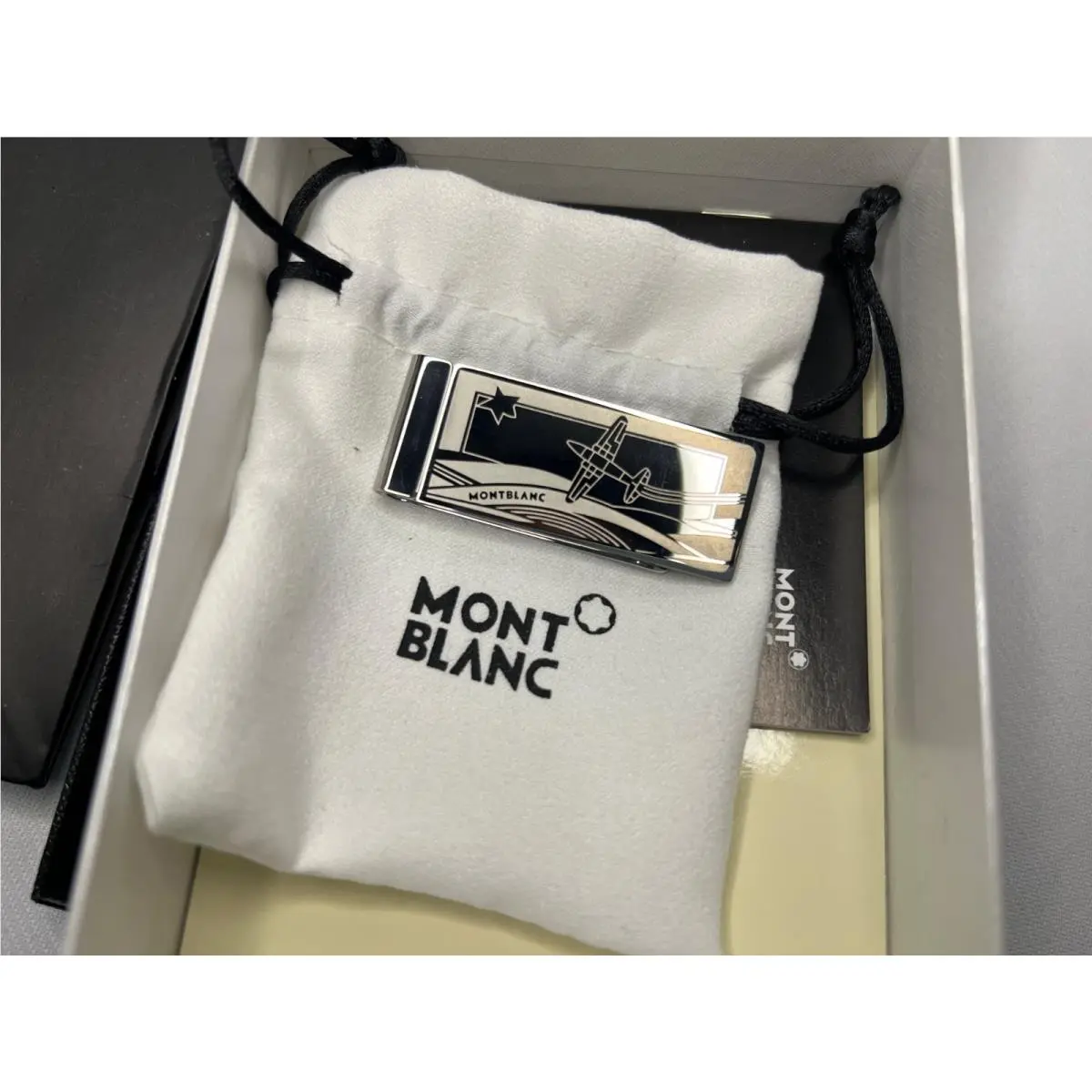 Montblanc Money Clip Stainless Steel Little Prince Pilot Series Gift-full Box