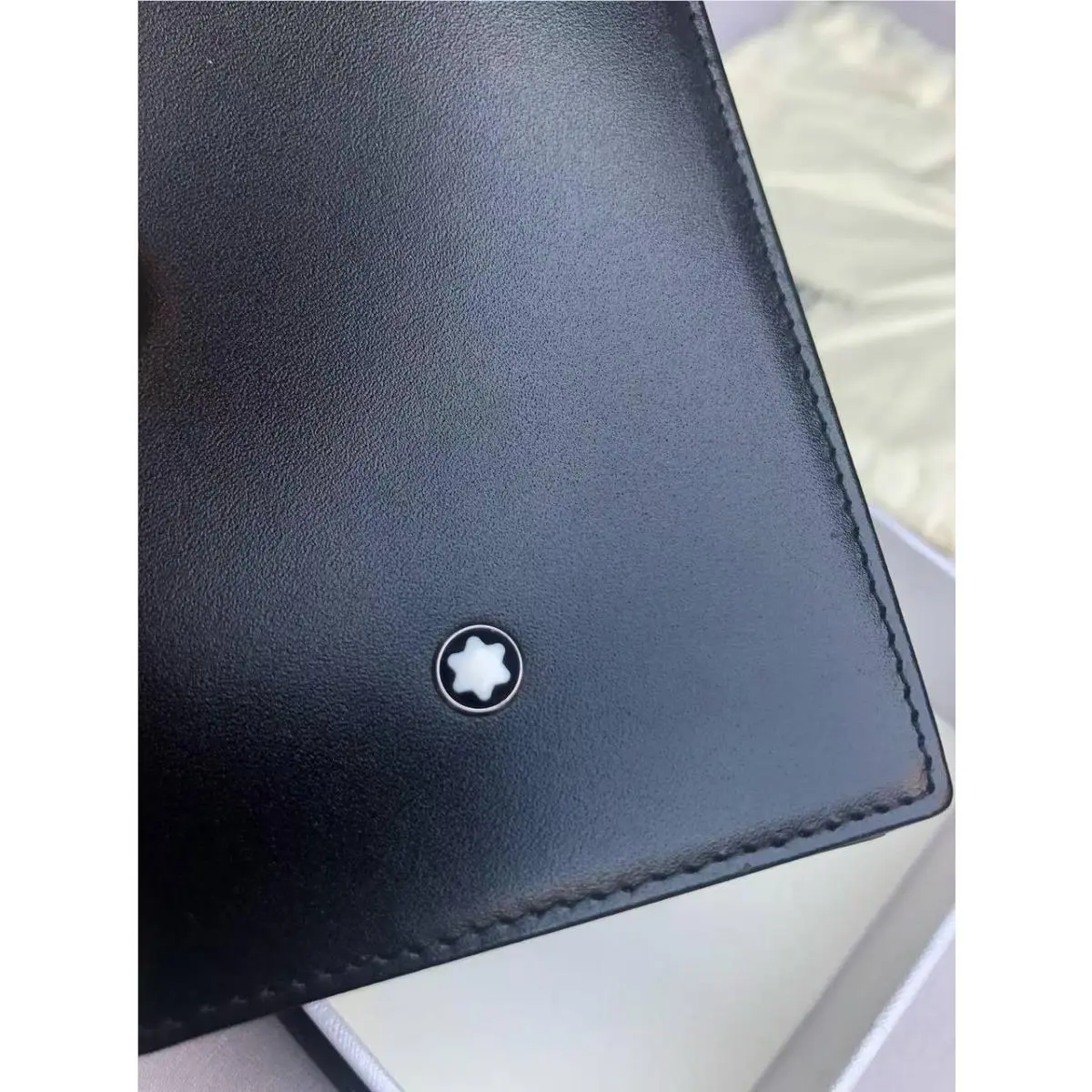 Montblanc Meisterstuck Black Leather 4CC Card Holder Mini Wallet 113223-From US