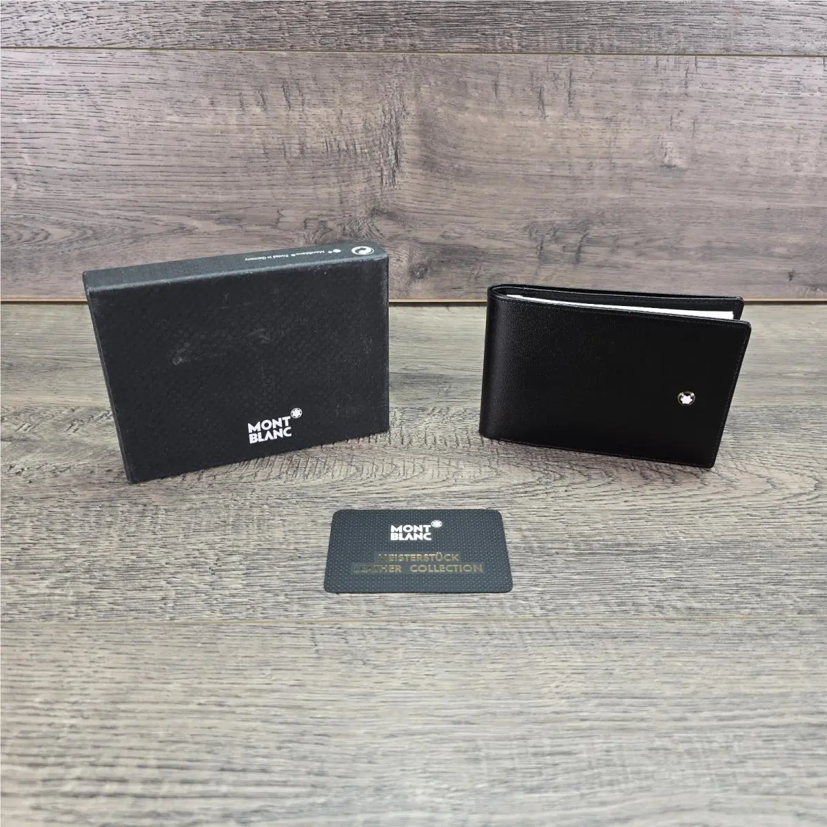 Montblanc Mont Blanc Notebook Cover Leather Business Card Holder Black Meisterstuck