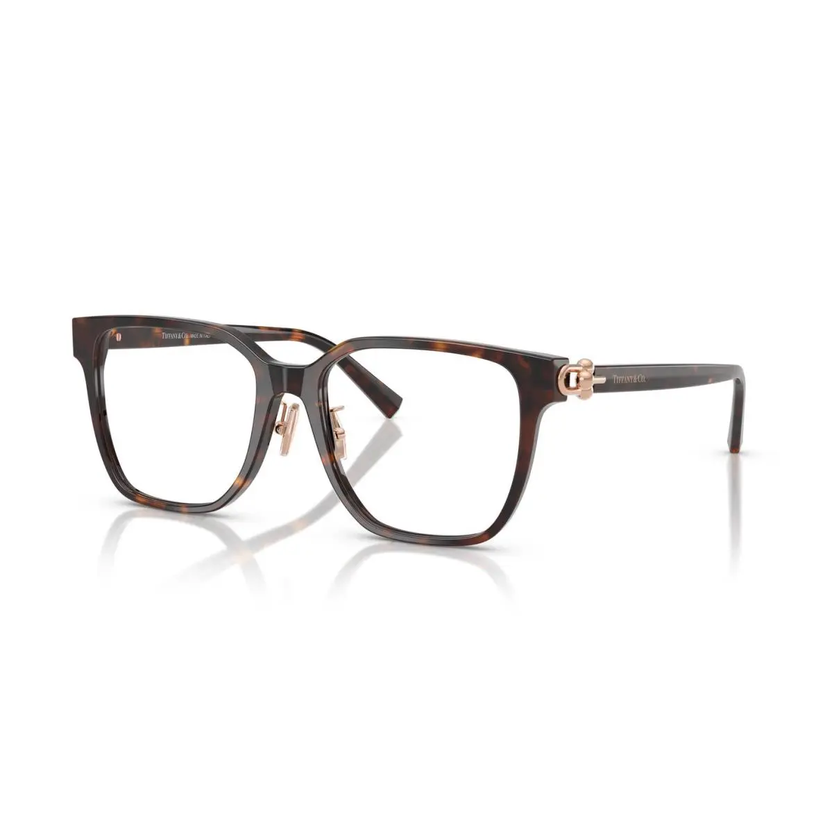 Tiffany Tiffany & Co TF2274D 8015 Co TF2274D 8015 Havana Eyeglasses Rose Gold Accent Optical Frame