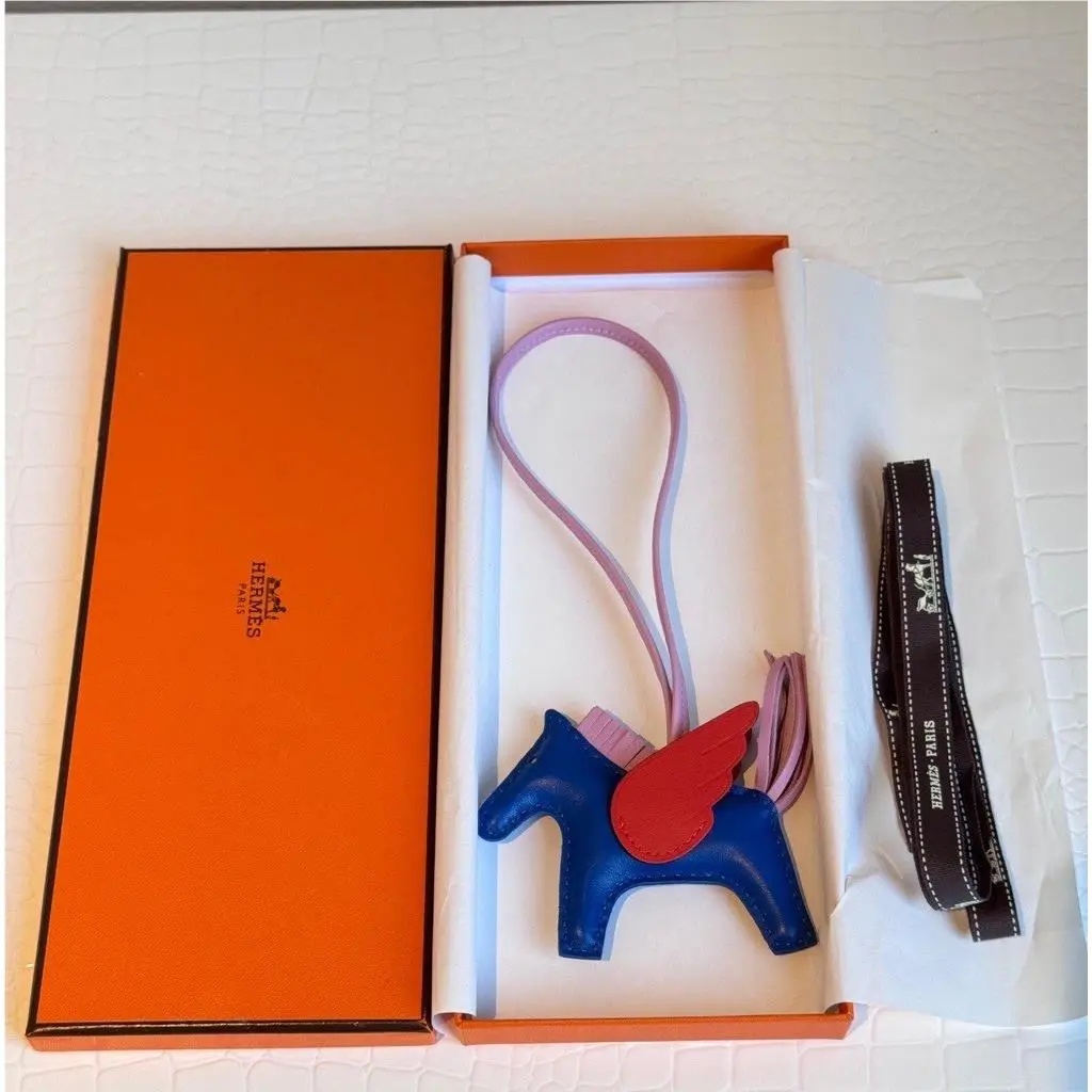 Hermes Pm Rodeo Pegase Bag Charm Bleu France Capucine Mauve Sylvestre