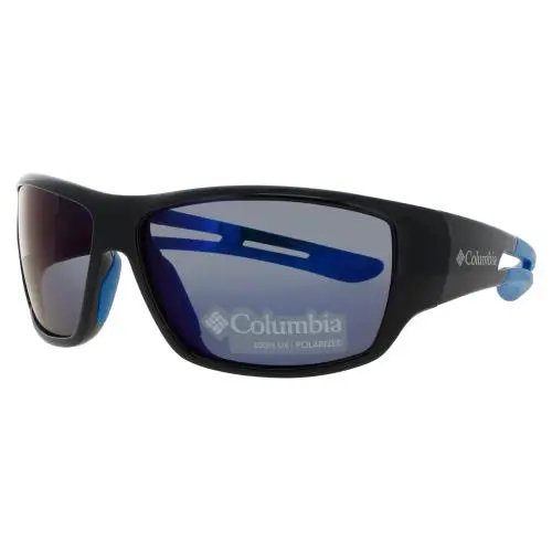 Columbia Utilizer-011 Sunglasses Sun Glasses 011 62mm Unisex Shiny Black / Blue - Frame: SHINY BLACK / BLUE, Lens: BLUE MIRROR
