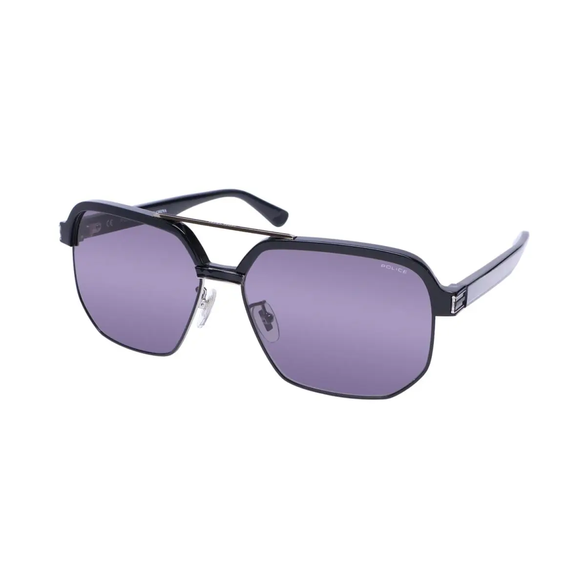 SPLF11 Origins Hero 1 Sunglasses Oversized Lenses Trendy Style For Men Black / Silver by Police