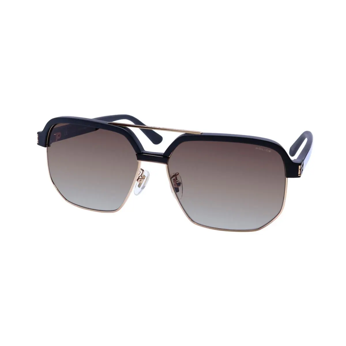 SPLF11 Origins Hero 1 Sunglasses Oversized Lenses Trendy Style For Men Gold / Mate Black by Police