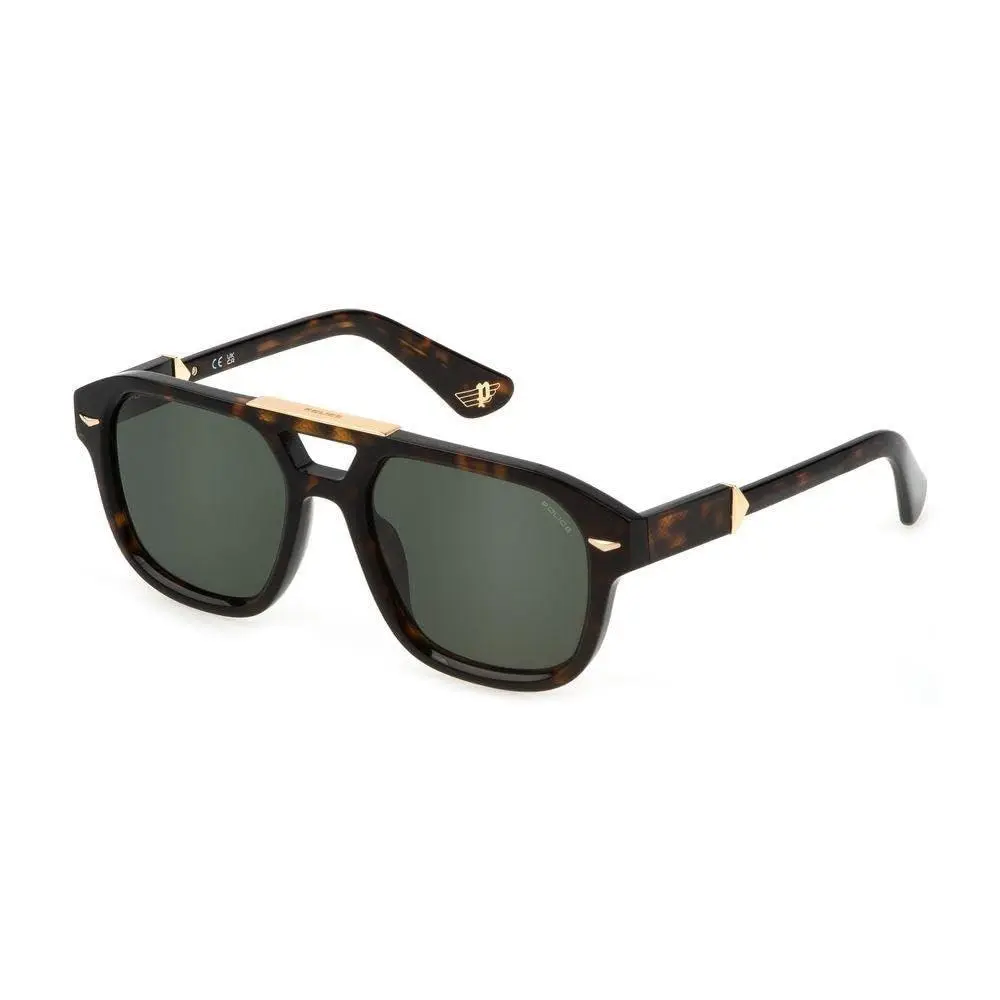 Police Monument 1 SPLL19 Shiny Dark Havana/green 55/20/145 Unisex Sunglasses