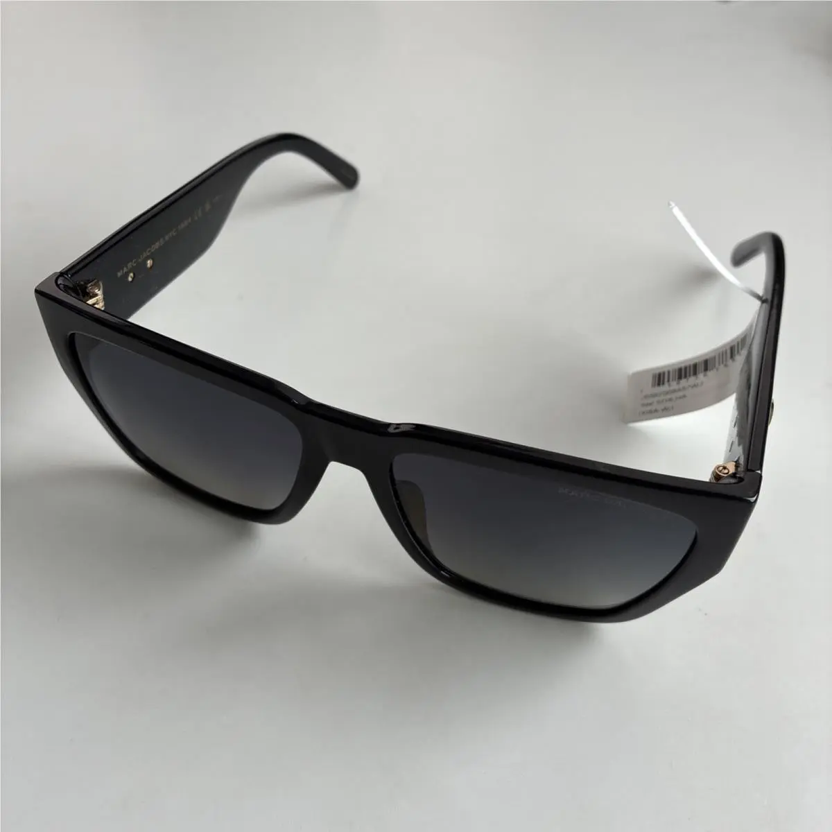 Marc Jacobs Square Logo Polarized Sunglasses Marc 646/S 08AWJ Black 57mm No Case