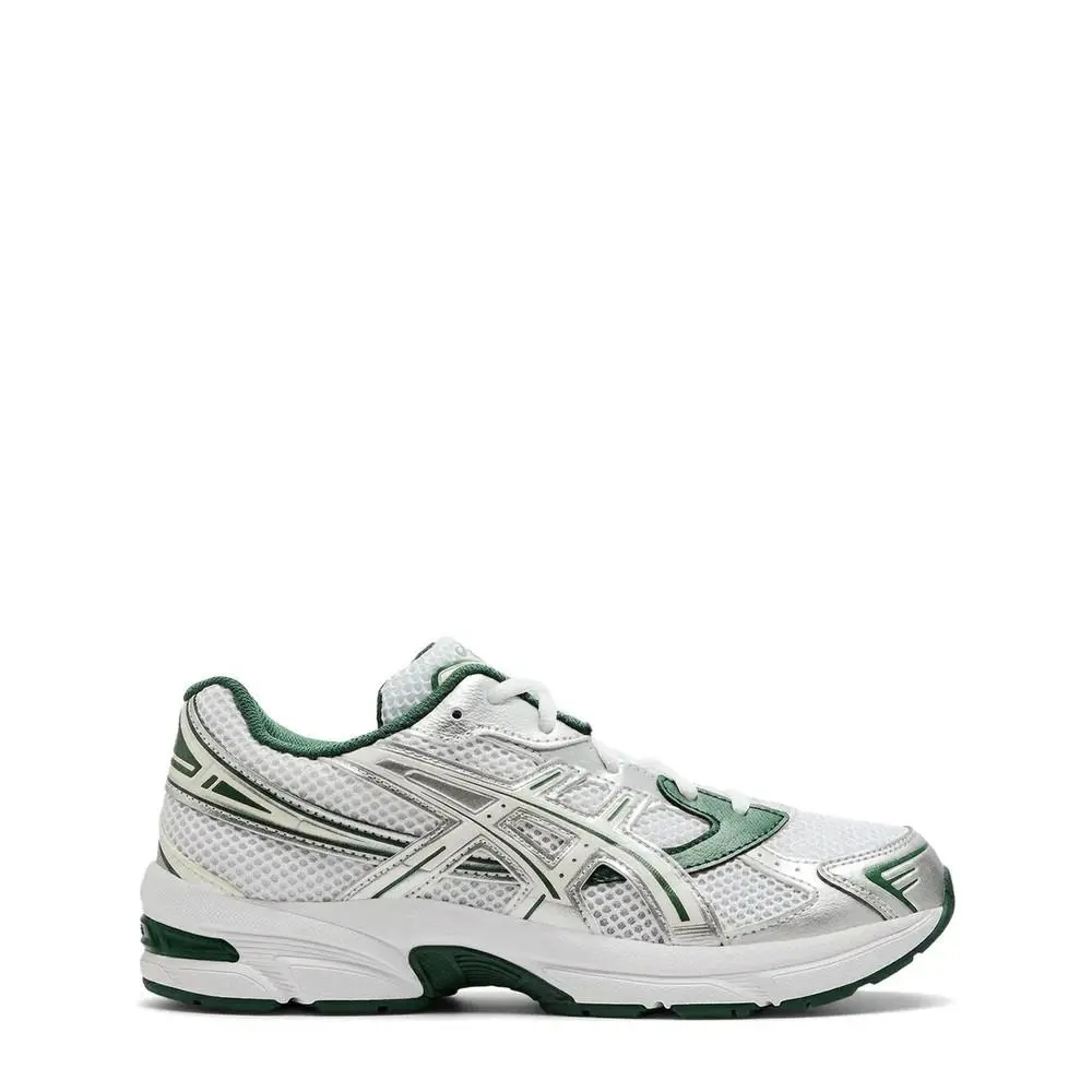 Asics White Shamrock Green GS Shoes 1204A182-100