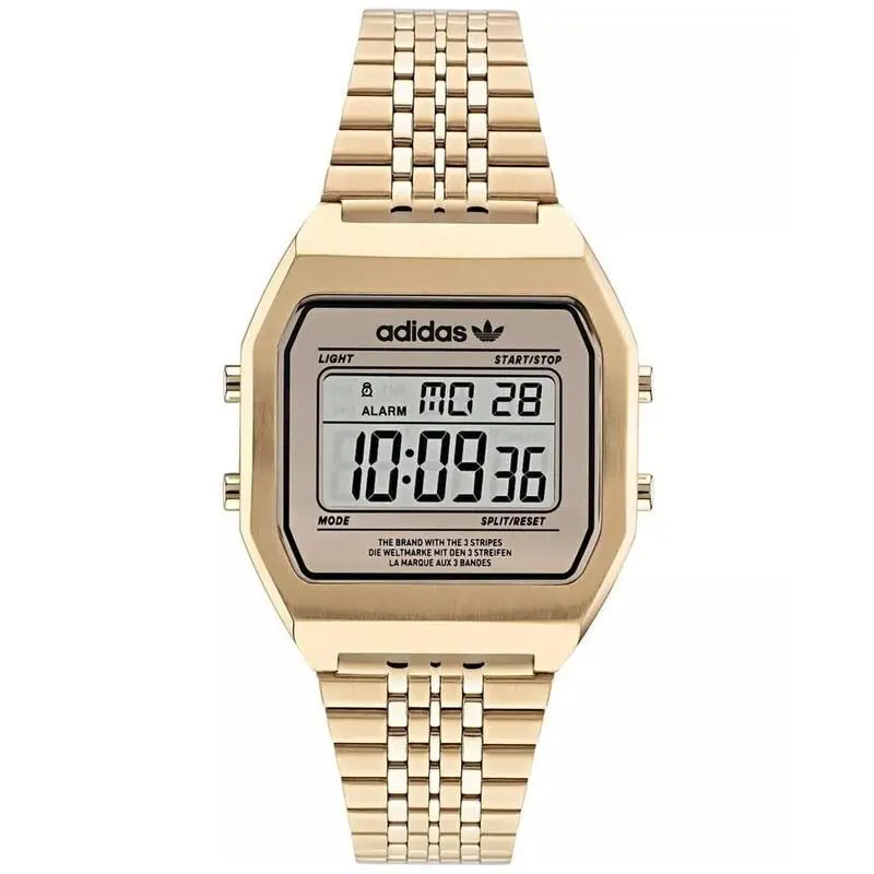 Originals Street Digital Two Yellow Gold Digital Unisex Watch AOST22074 by Adidas