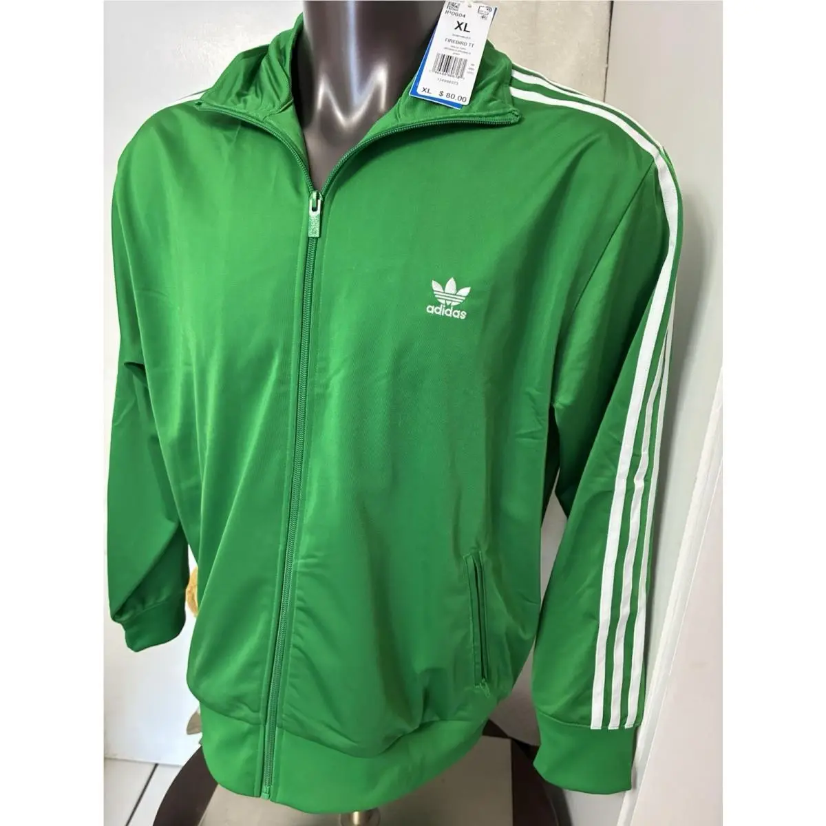 Adidas Originals Women`s XL Green Firebird Track Jacket