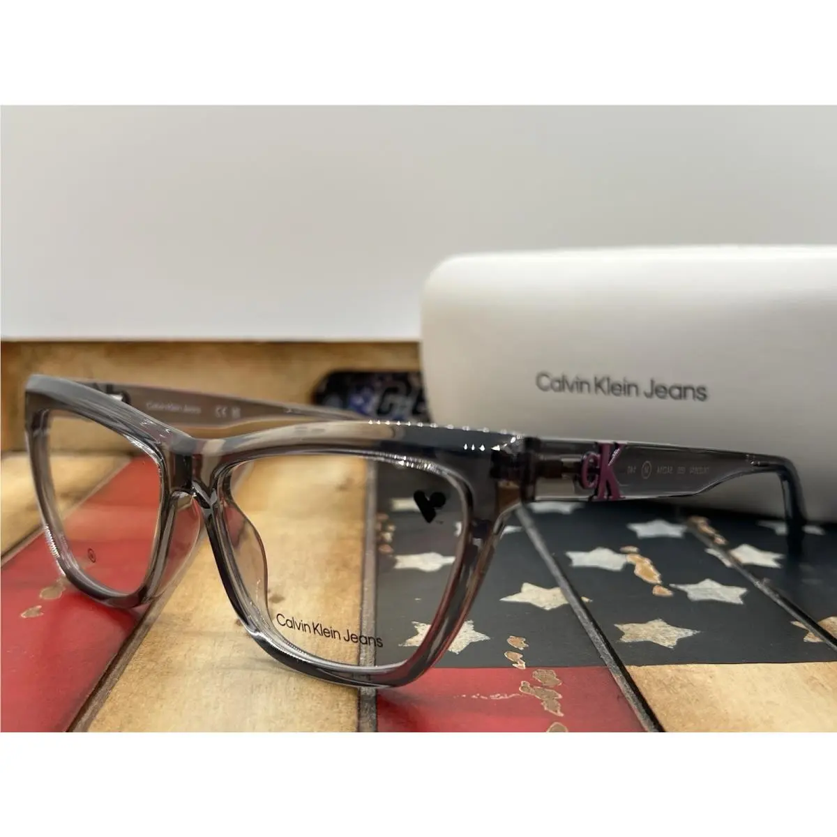 Calvin Klein Jeans CKJ23614 050 Gray Eyeglasses 54mm Frame Option To Add RX