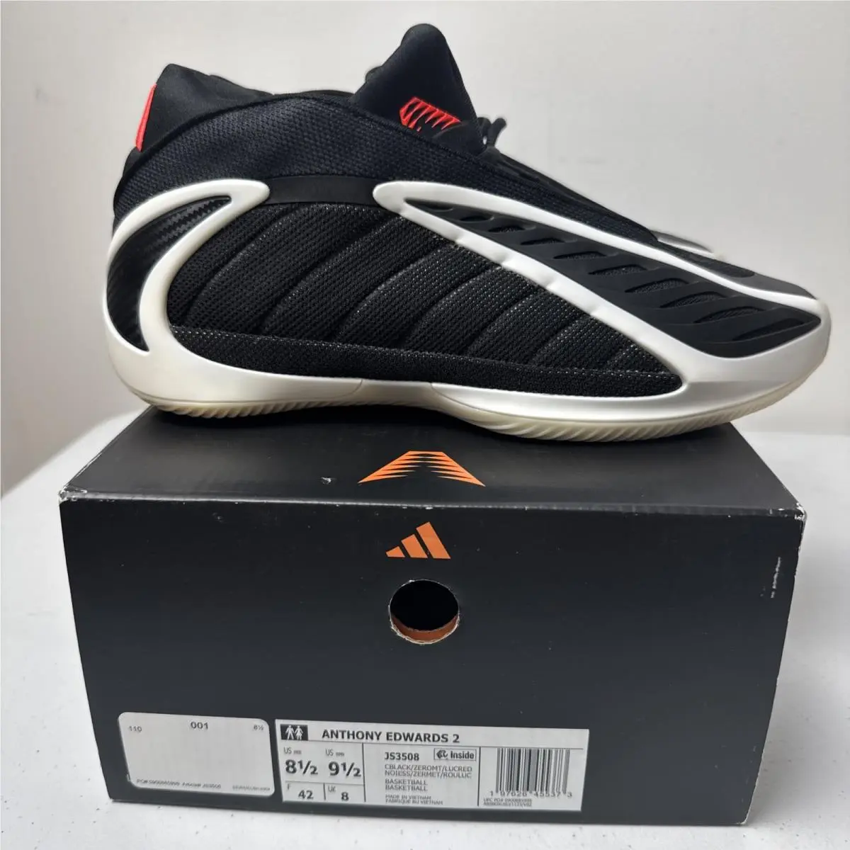 Adidas shoes - Anthony Edwards 2 - Anthony Edwards - JS3508 - Black (UPC: 0197626455373) 1