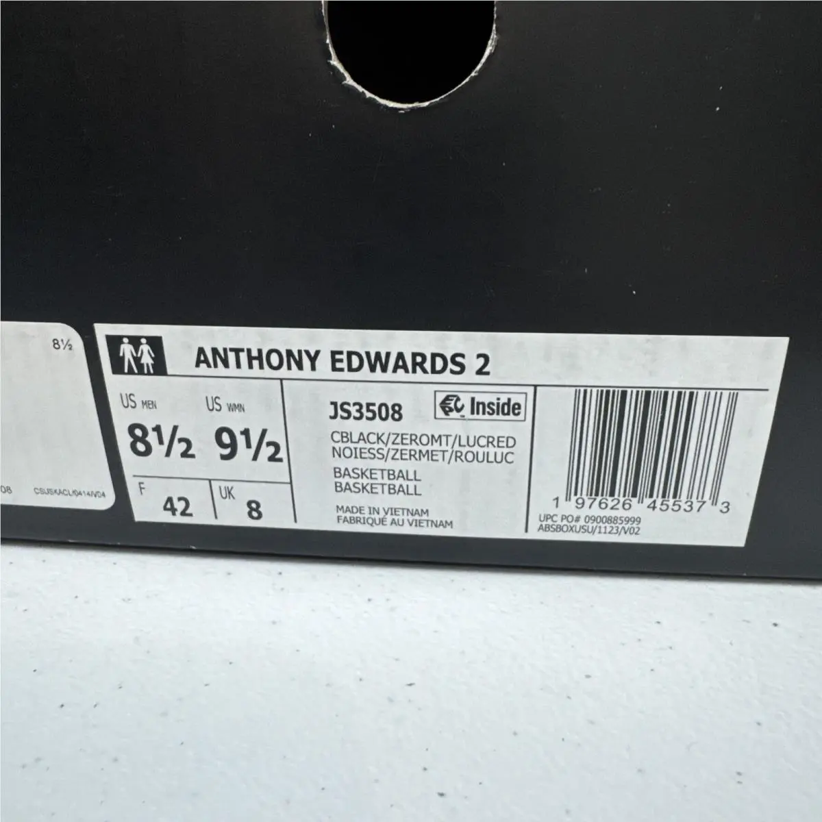 Adidas shoes - Anthony Edwards 2 - Anthony Edwards - JS3508 - Black (UPC: 0197626455373) 13