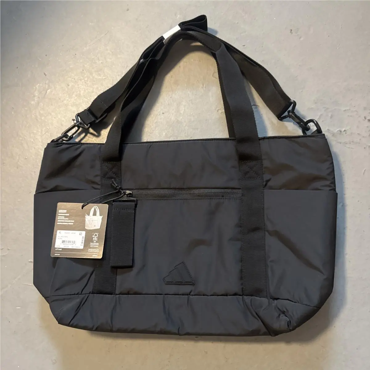 Adidas All Me 3 Tote Puffer Bag Black Crossbody Adjustable Straps