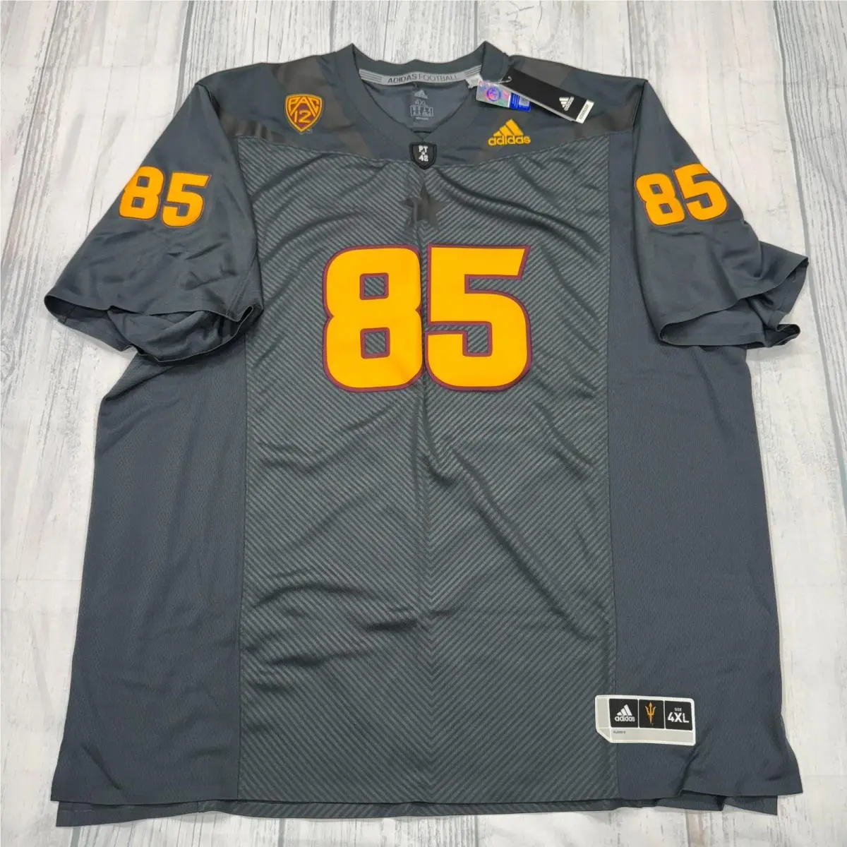 Arizona State Sun Devils Adidas Football Jersey 4XL Gray College Asu 85 Men