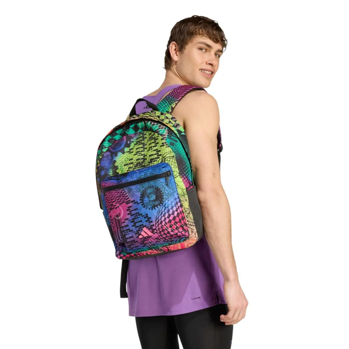 Adidas x Jeremy Scott Multicolor Lucid Pink Lightweight Pride Backpack