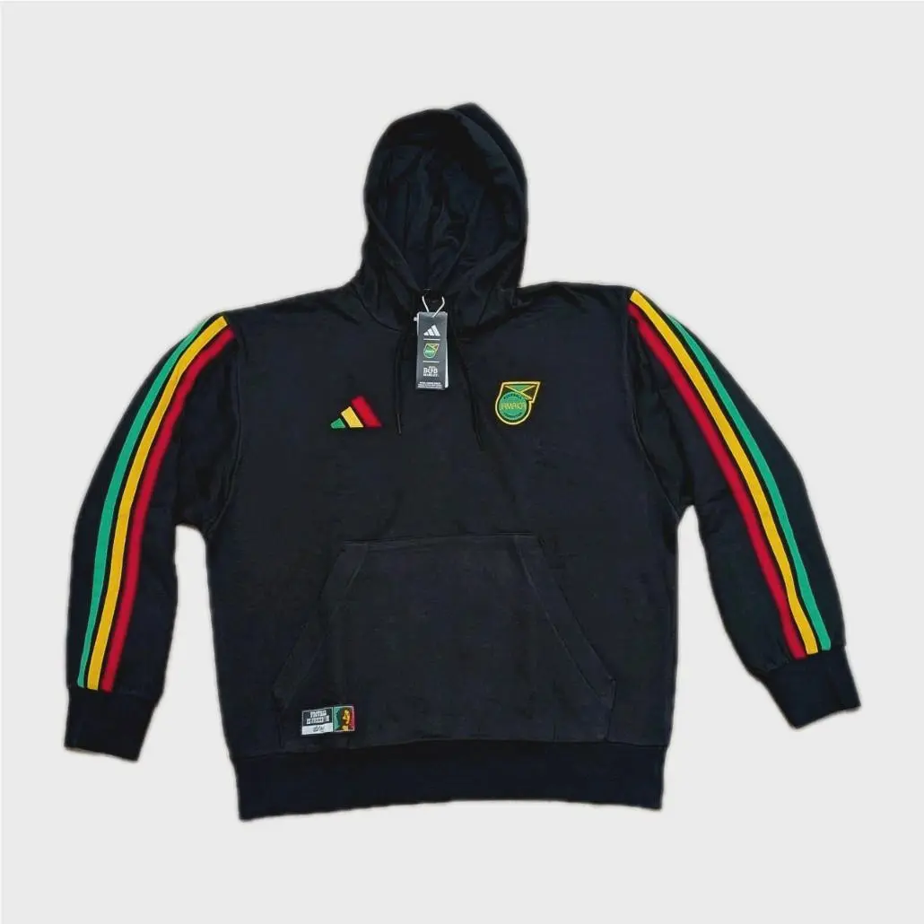 Size XL -  x Bob Marley x Jamaica Mens Fleece Hoodie Rasta Colors by Adidas