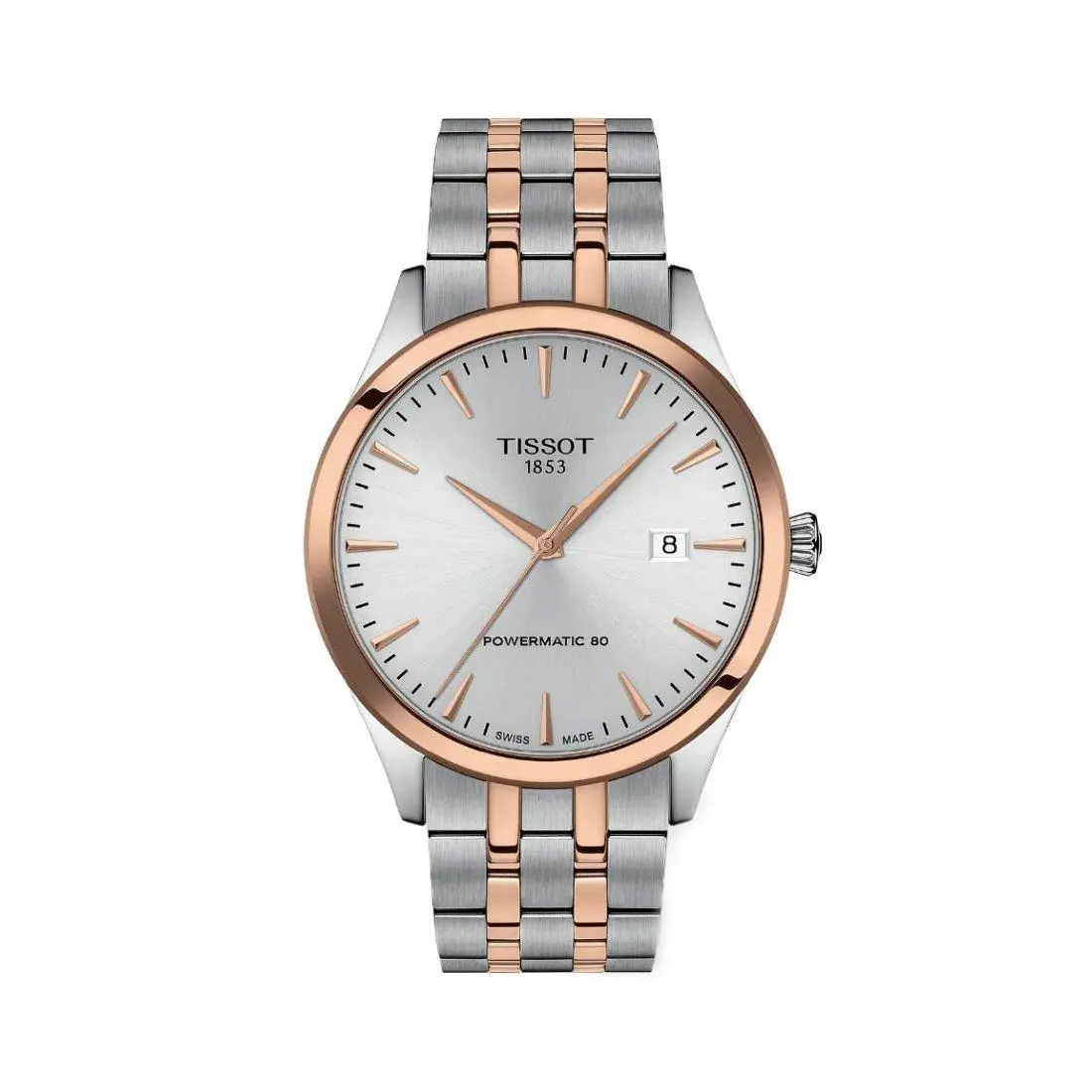 Tissot T-classic Classic Dream Men`s Automatic Watch T158.407.22.031.01 - Face: Silver, Dial: Silver, Band: Two-Tone