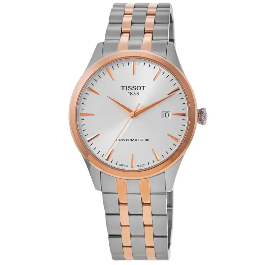 Tissot Classic Dream Automatic Silver Dial Men`s Watch T158.407.22.031.01 - Face: Silver, Dial: Silver, Band: Two-Tone