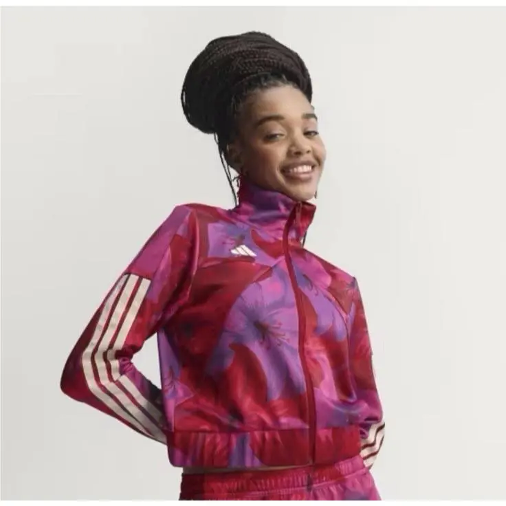 Adidas x Farm Rio Farm Tiro TT Track Jacket Women’s S Floral Magenta KD4634