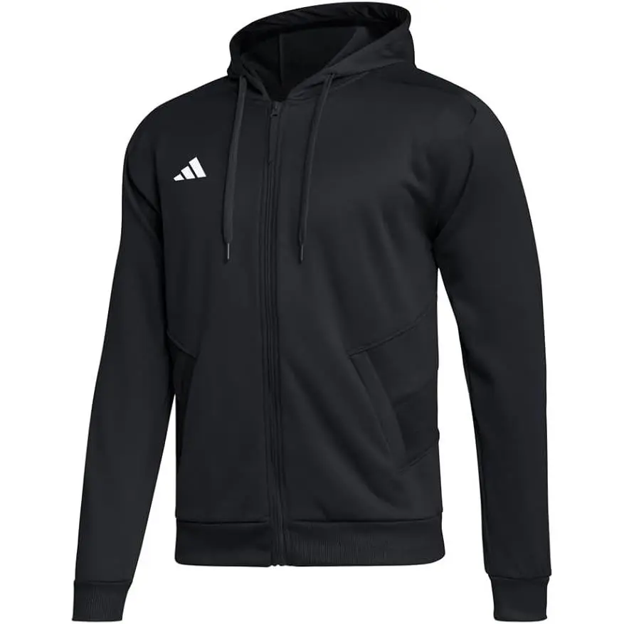 Adidas Men`s Travel Knit Training Hooded Jacket Black/ White XL