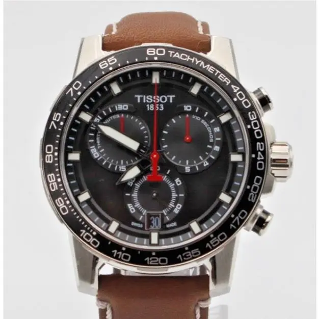 Tissot 45.5mm T-sport Chronograph Quartz Black Dial Men Watch T125.617.16.051.01