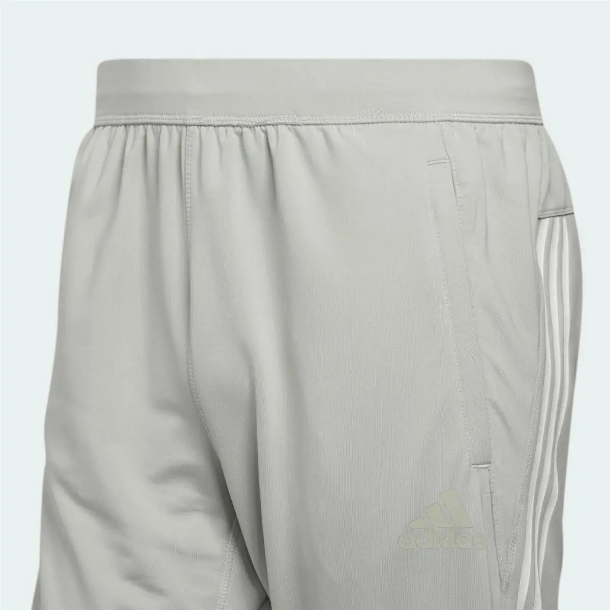 Adidas clothing - adidas AEROREADY 3-Stripes Cold Weather Knit Pants - FS4280 - Gray, Manufacturer: Metal Grey (UPC: 191980680877) 2